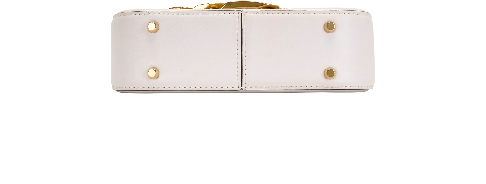 Small V-Logo Chain Bag, &pound;695, Handbags, White, Leather, Top view